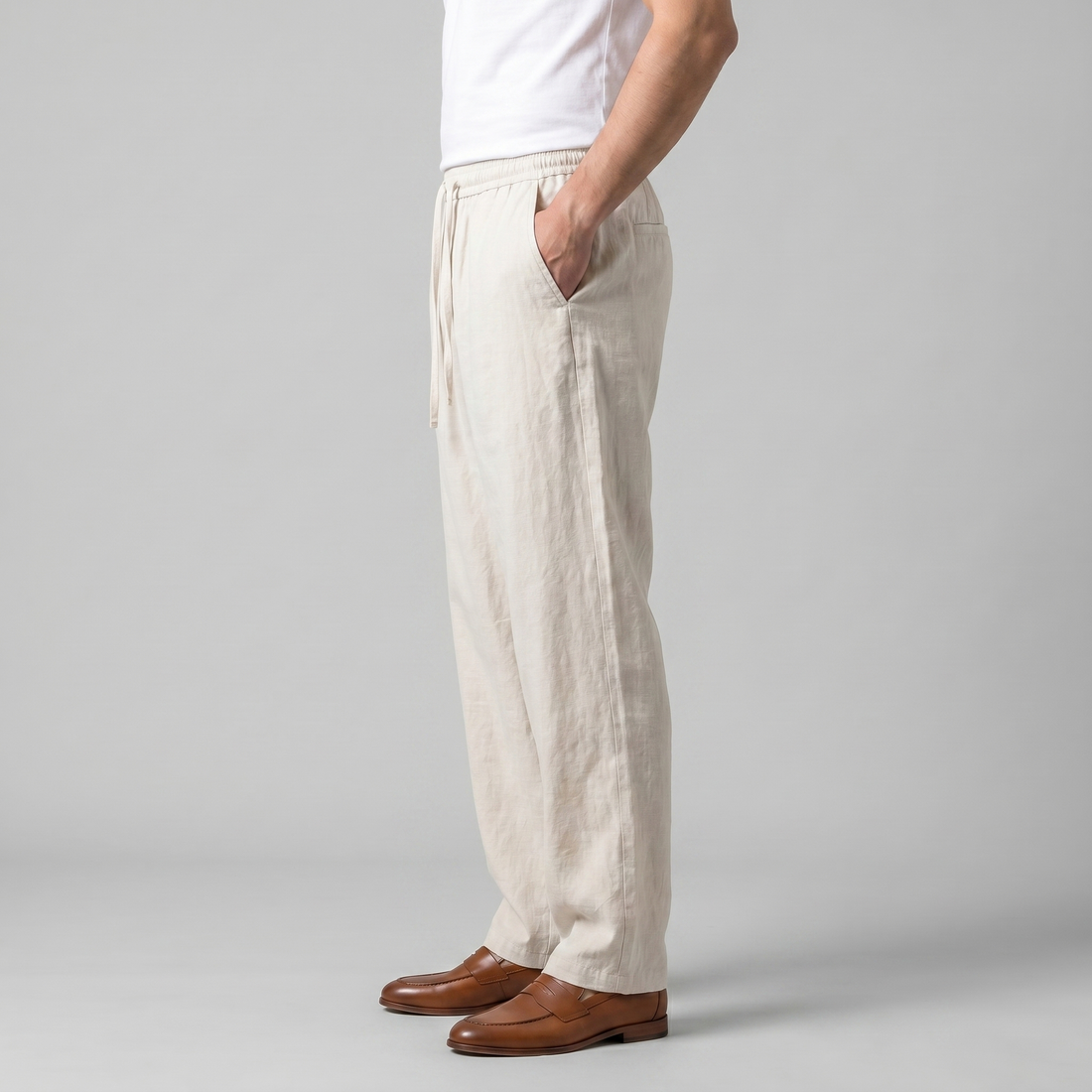 Men's Baggy Linen Pants