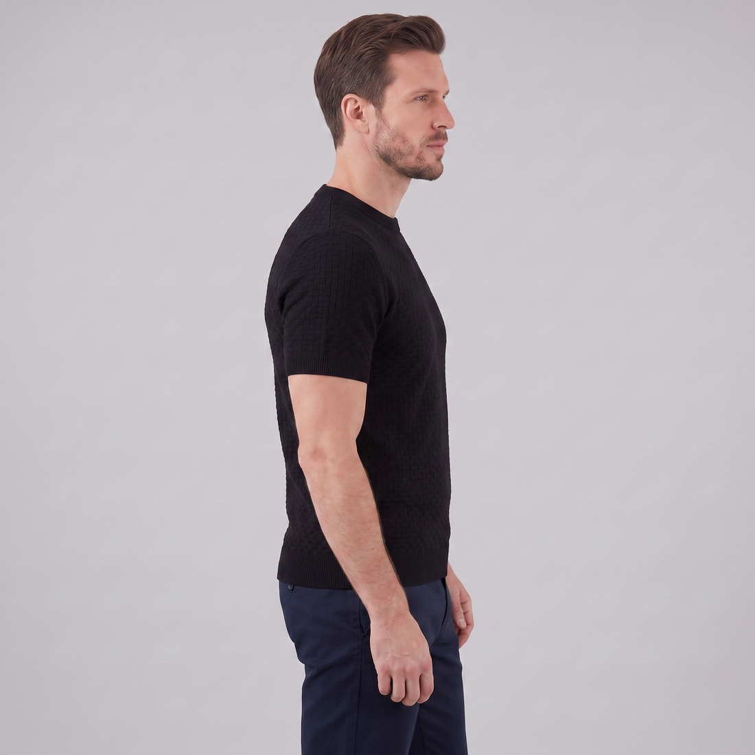 Men's Basket Weave Knit T-Shirt