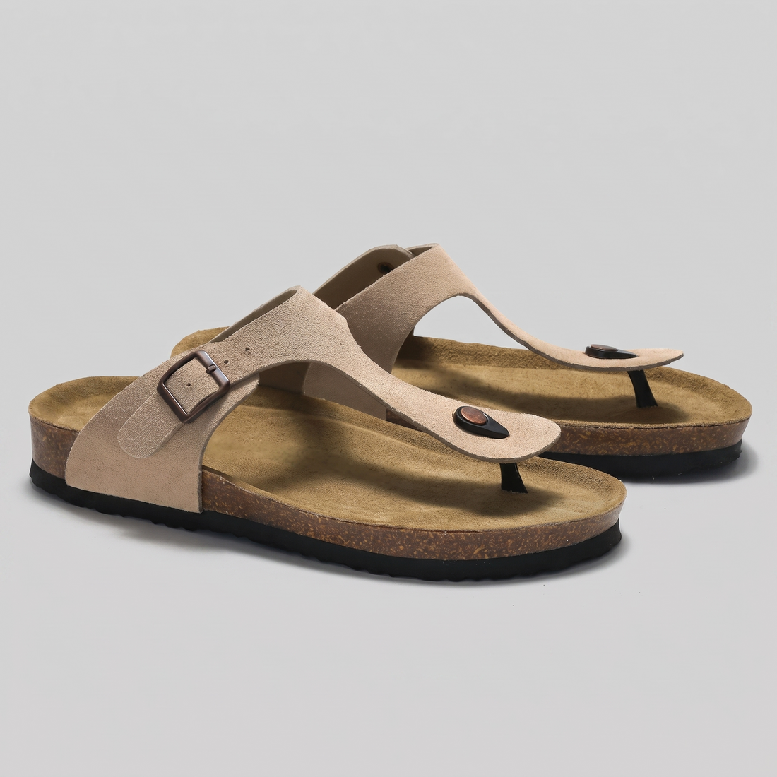 Men's Buckle Strap Flip Flop Sandals