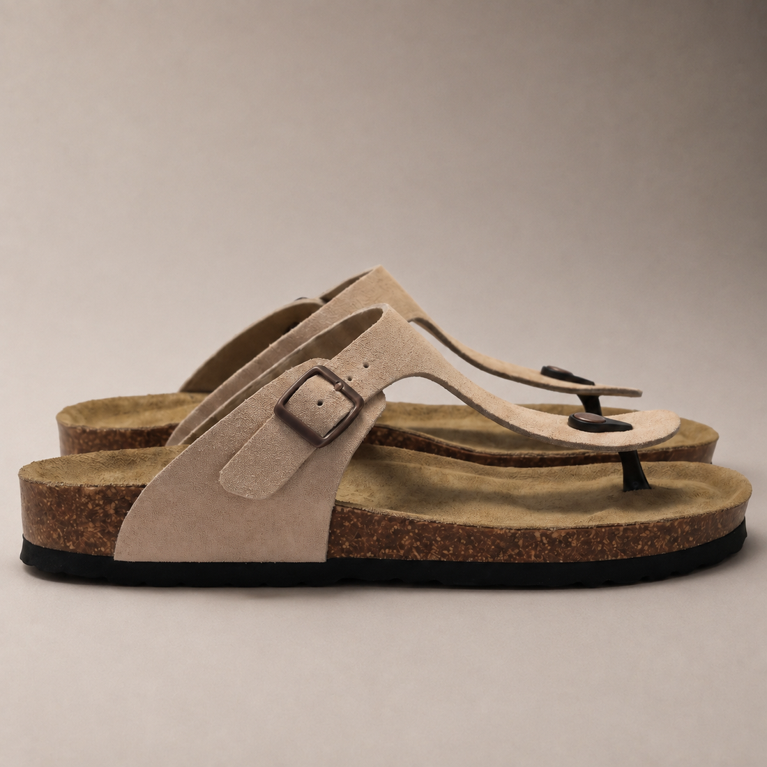 Men's Buckle Strap Flip Flop Sandals