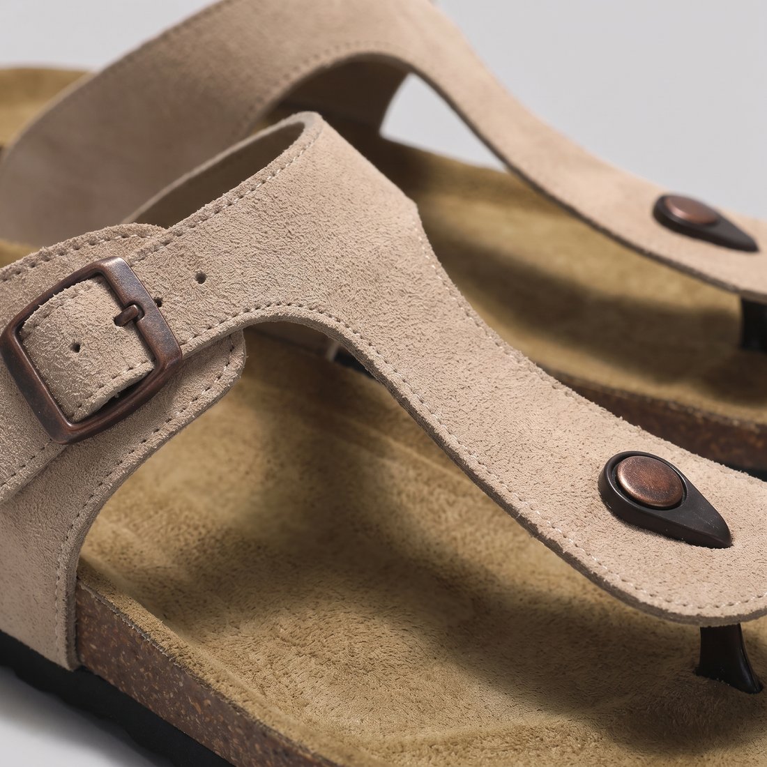 Men's Buckle Strap Flip Flop Sandals