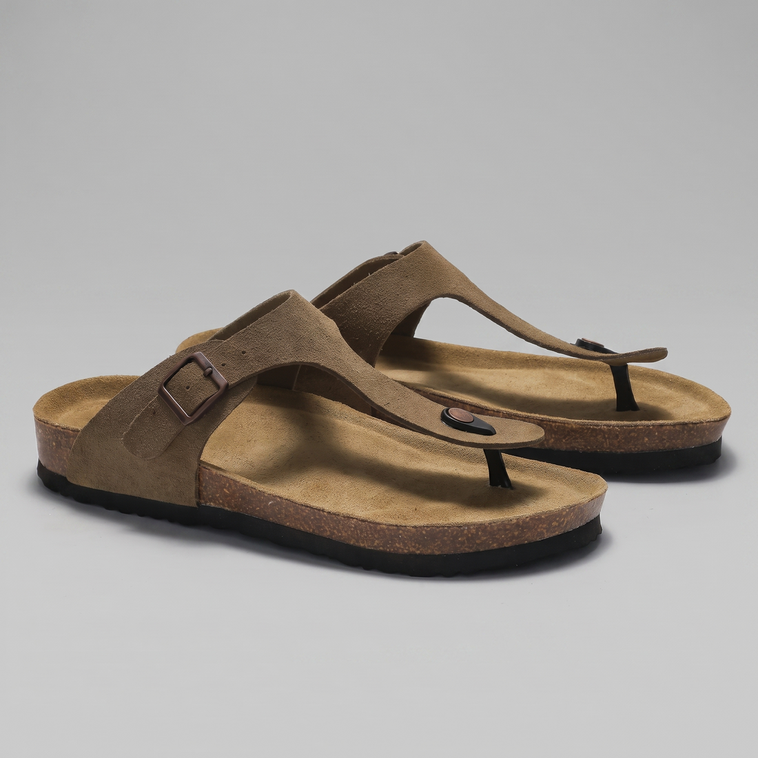 Men's Buckle Strap Flip Flop Sandals