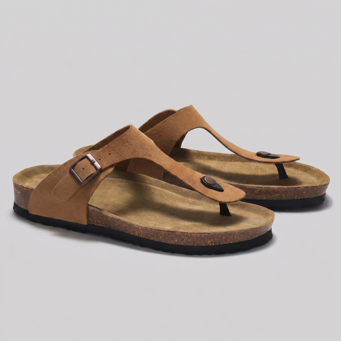 Men's Buckle Strap Flip Flop Sandals