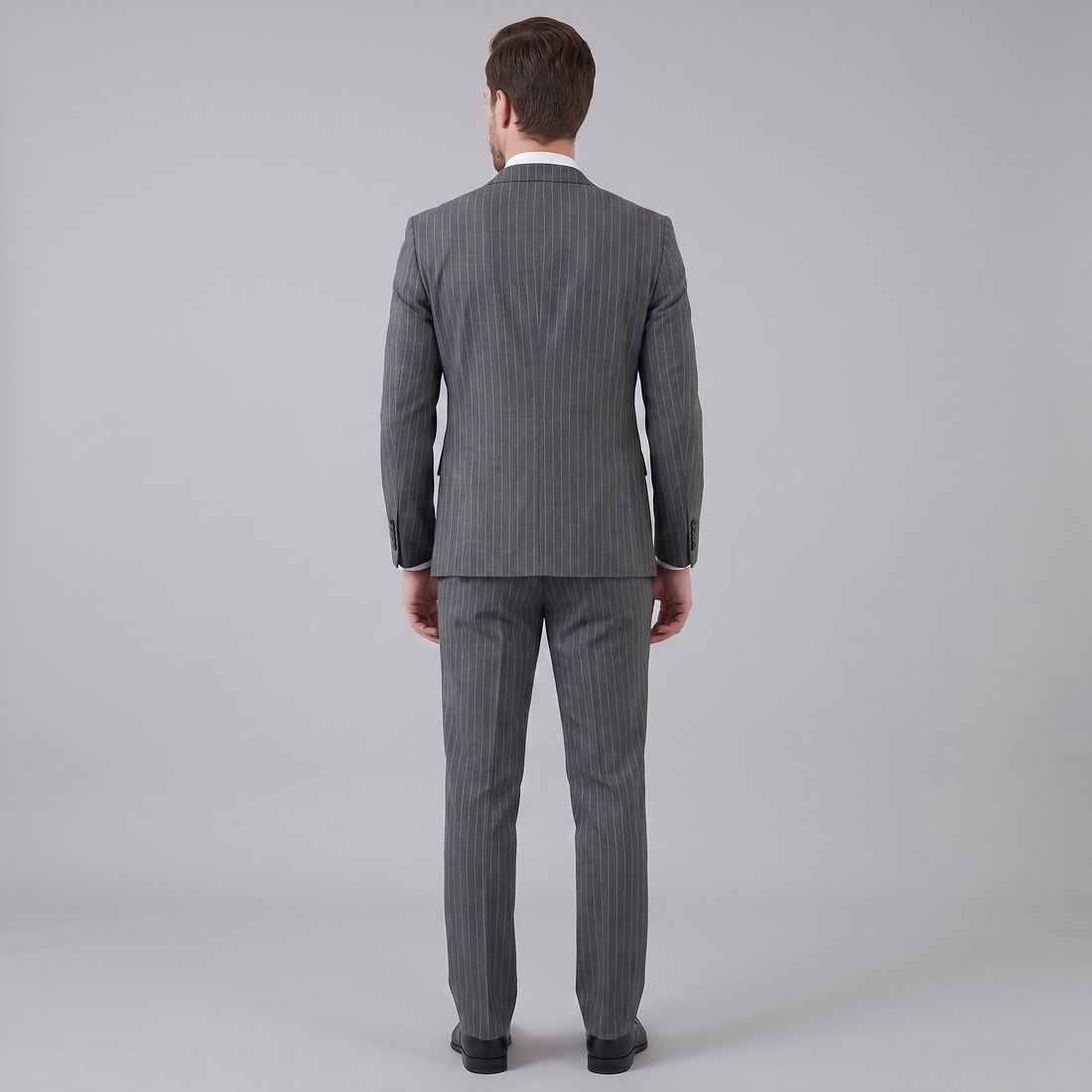 Men's Business Striped Blazer Suit Set