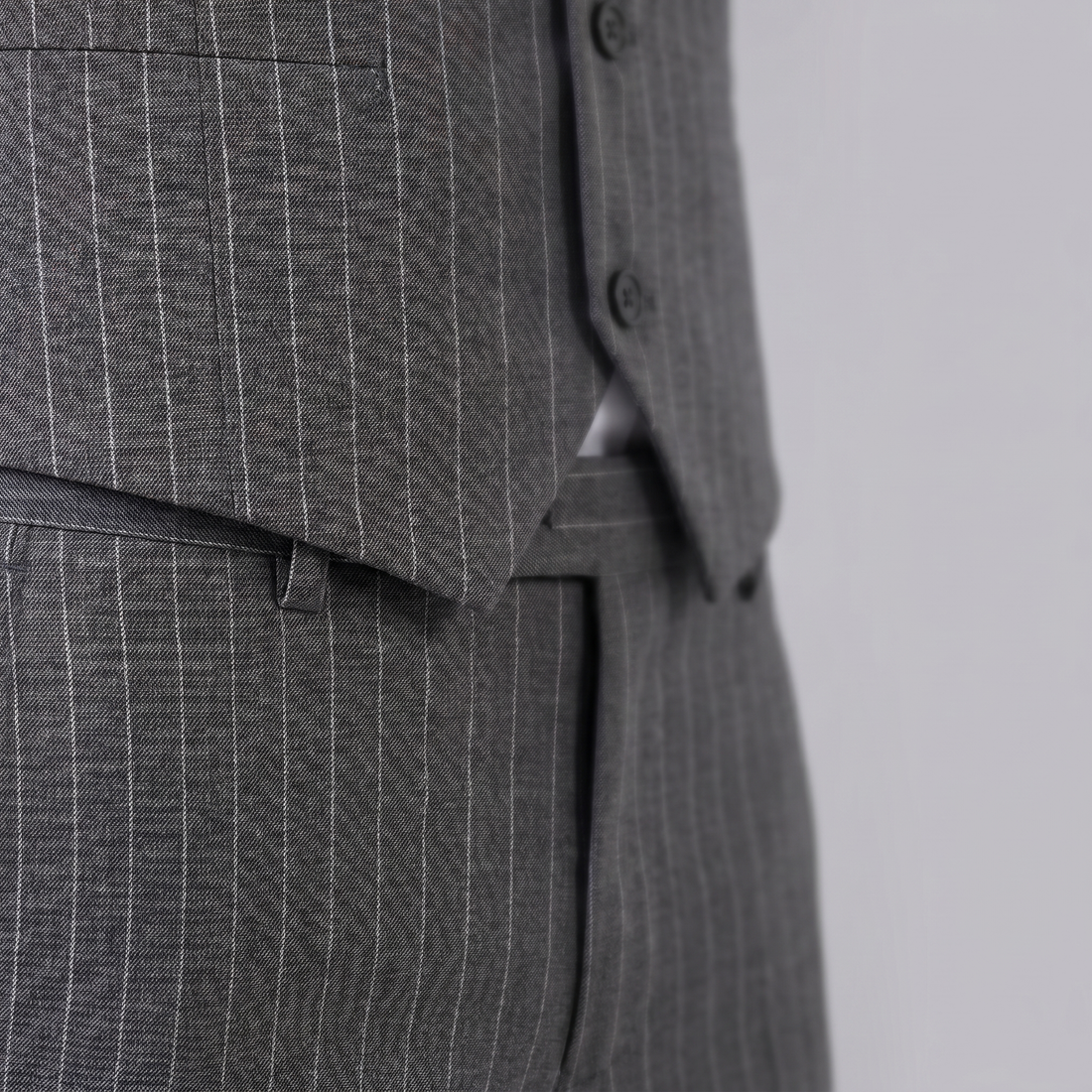 Men's Business Striped Blazer Suit Set