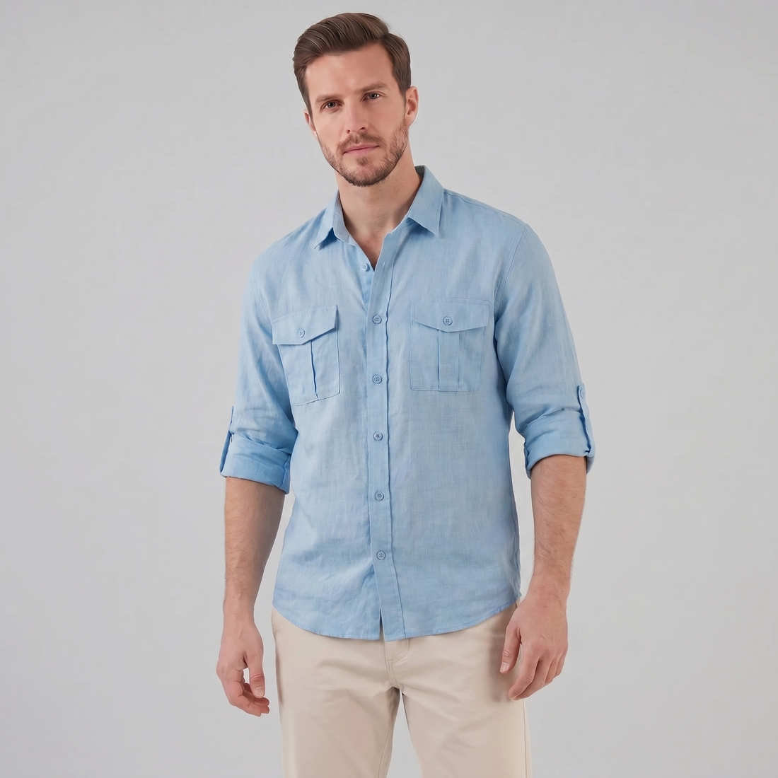 Men's Button-Up Summer Shirt