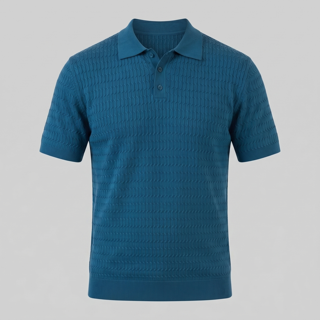 Men's Cable Texture Knit Polo