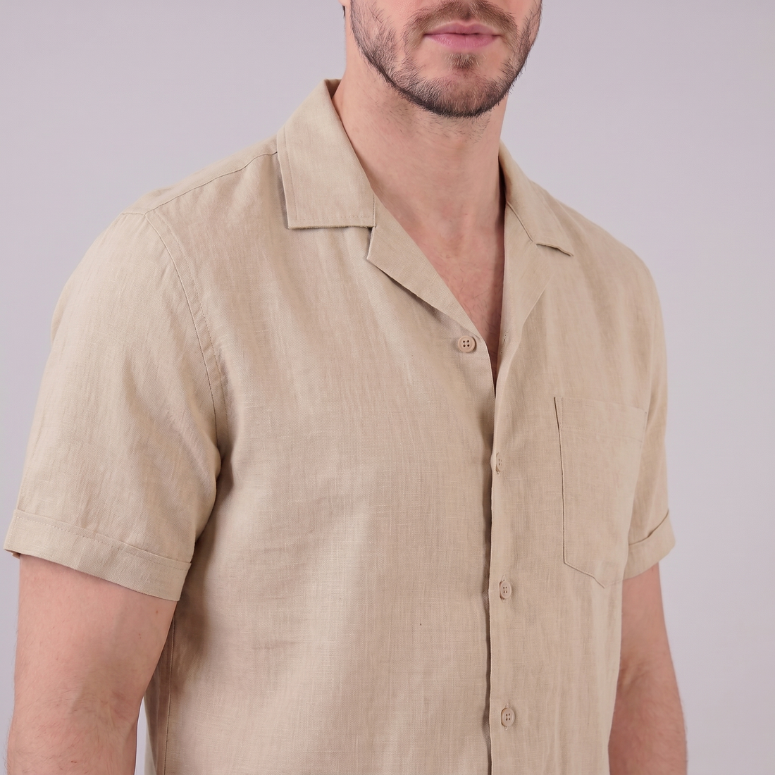 Men's Camp Collar Short-Sleeve Shirt