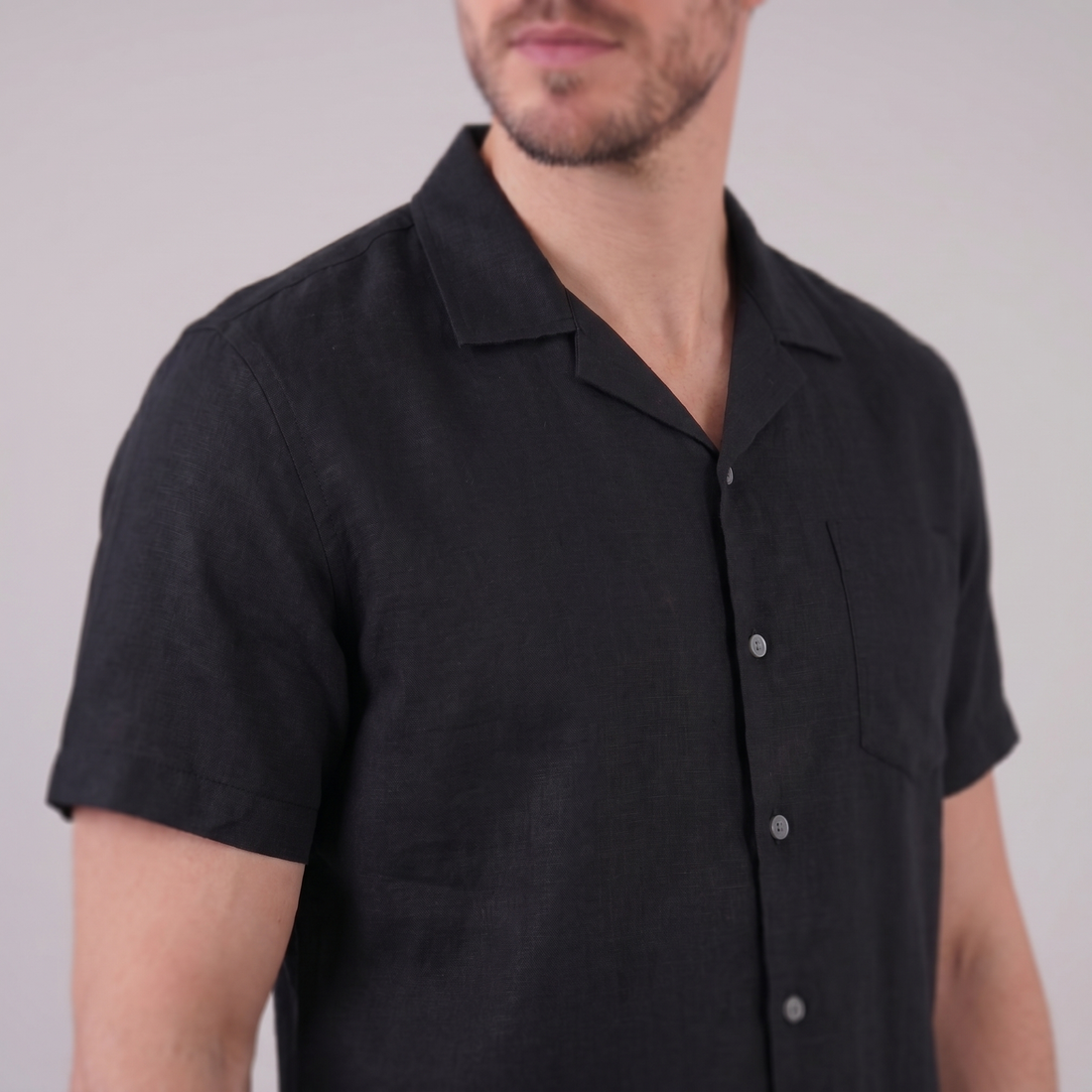 Men's Camp Collar Short-Sleeve Shirt