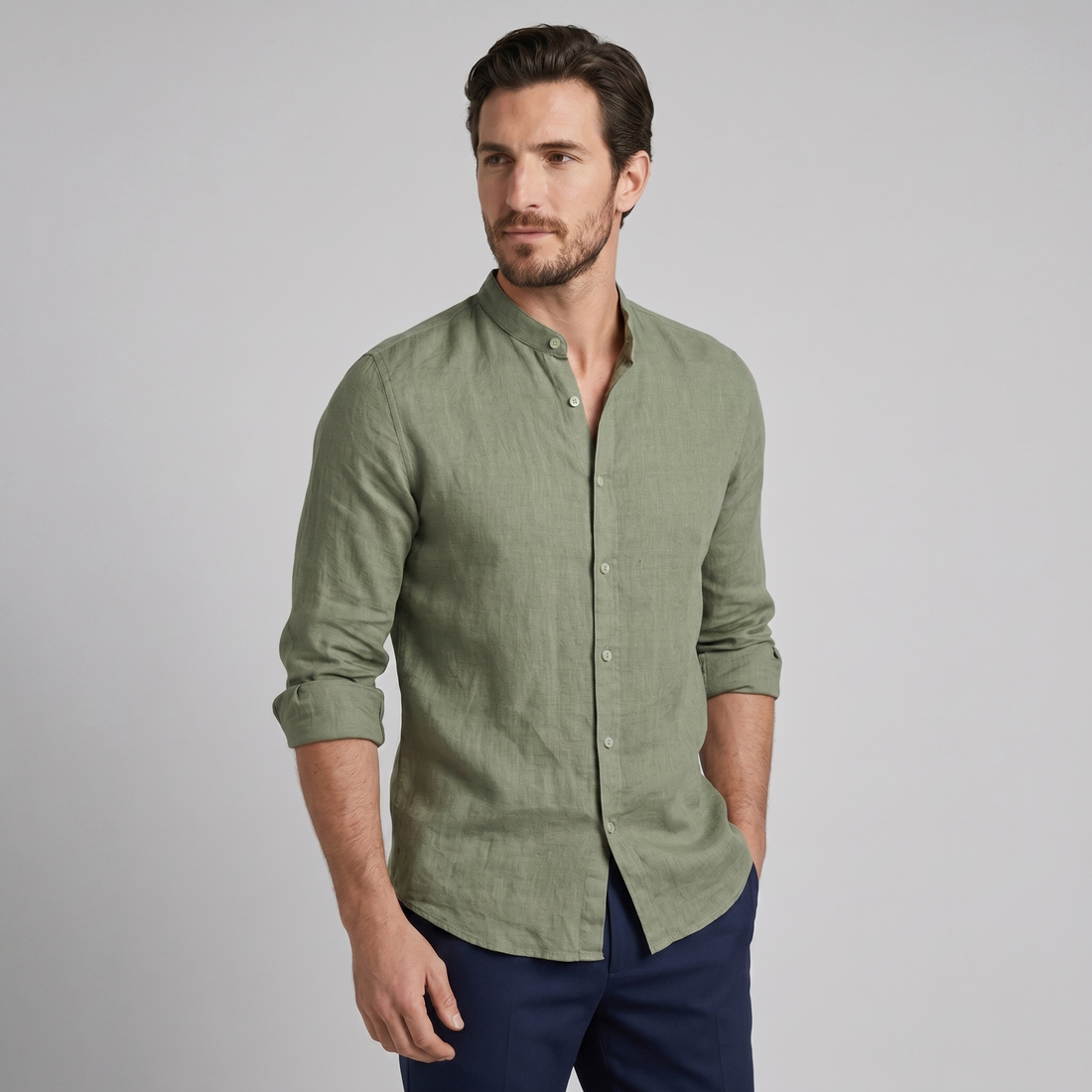 Men's Casual Button-Up Shirt