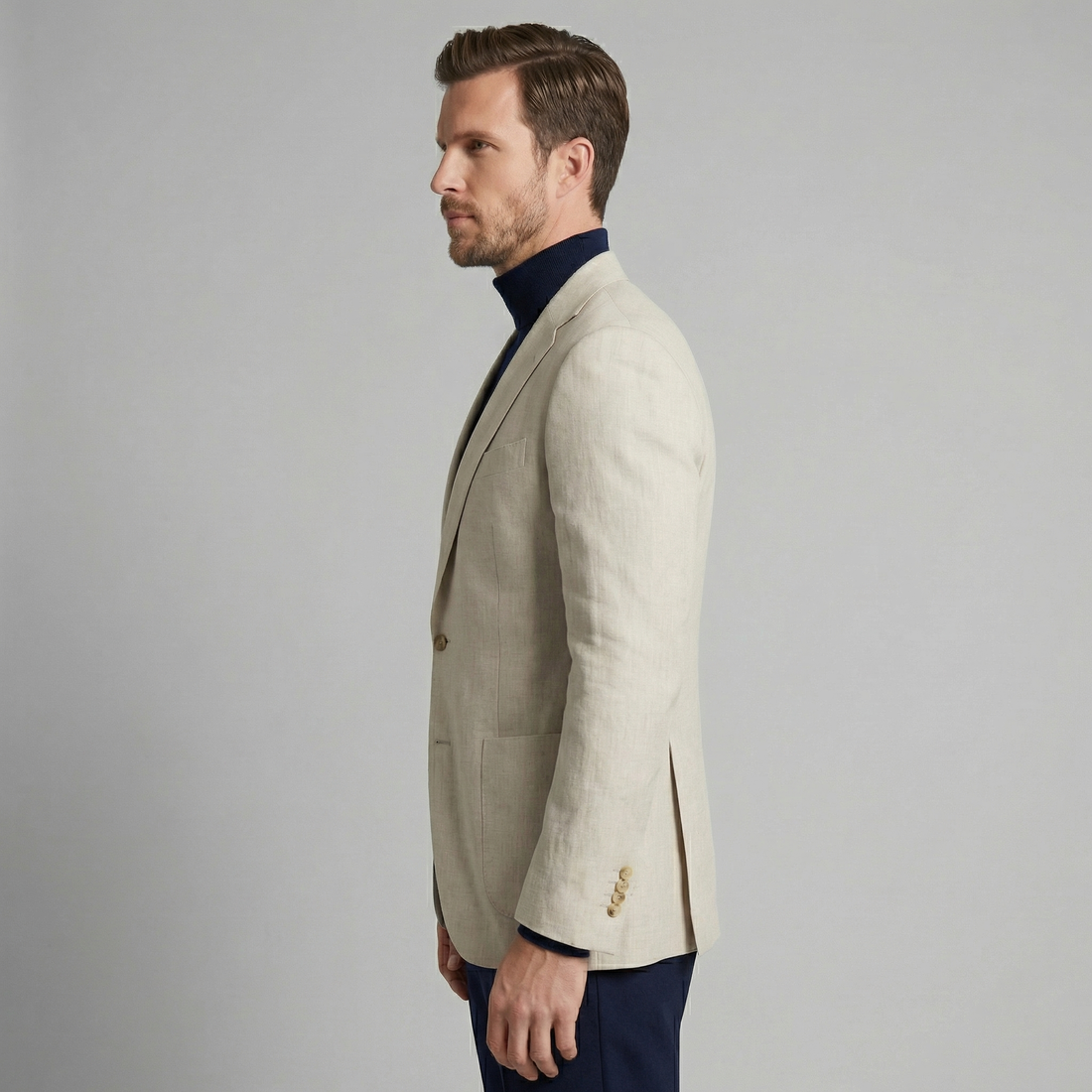 Men's Casual Linen Blazer Jacket