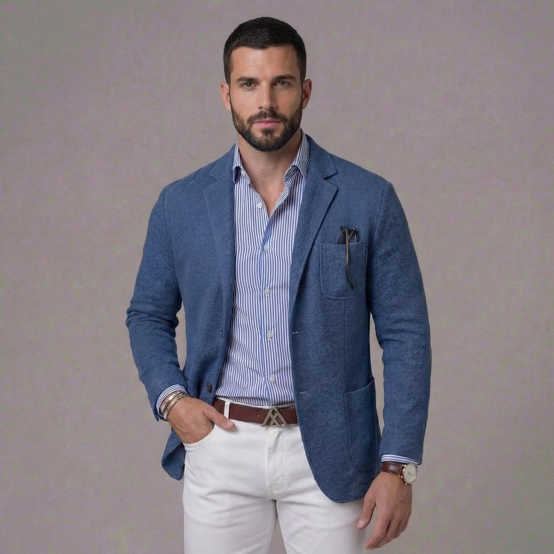 Men's Casual Linen Blazer