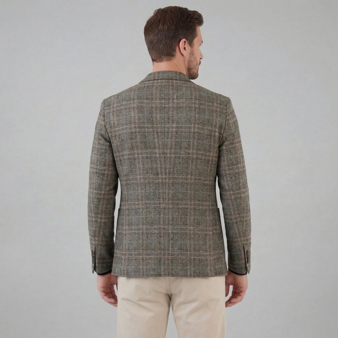 Men's Checked Blazer Jacket