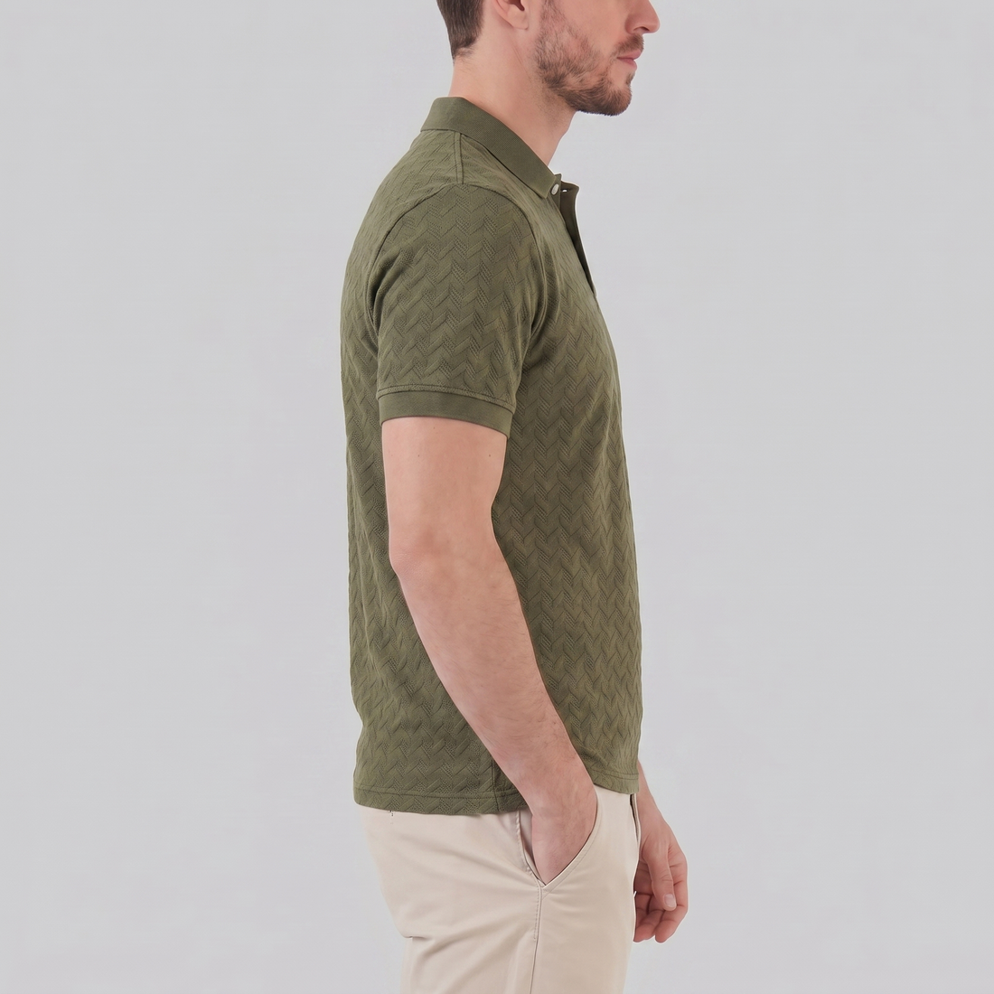 Men's Chevron Knit Polo