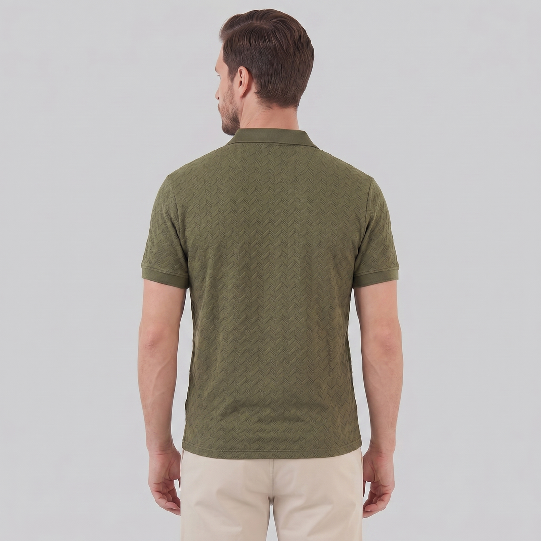 Men's Chevron Knit Polo
