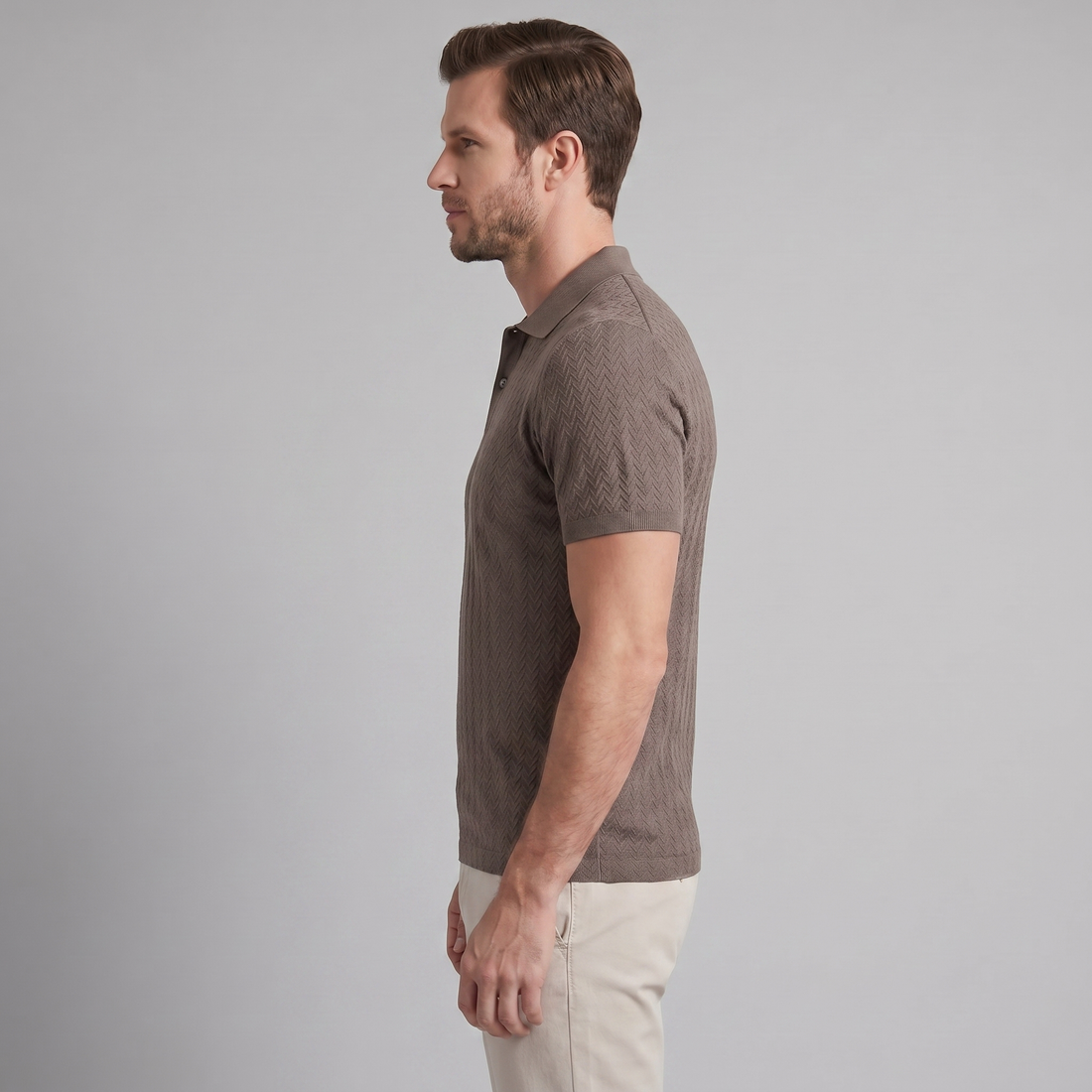 Men's Chevron Knit Polo