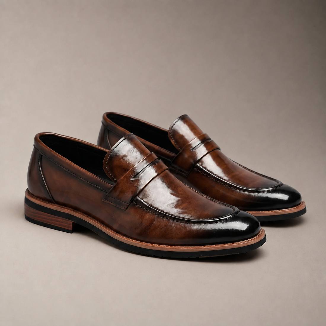 Men's Classic Leather Penny Loafers