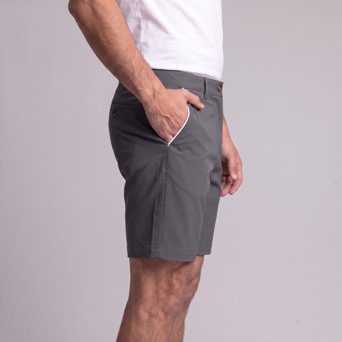 Men's Contrast Piping Chino Shorts