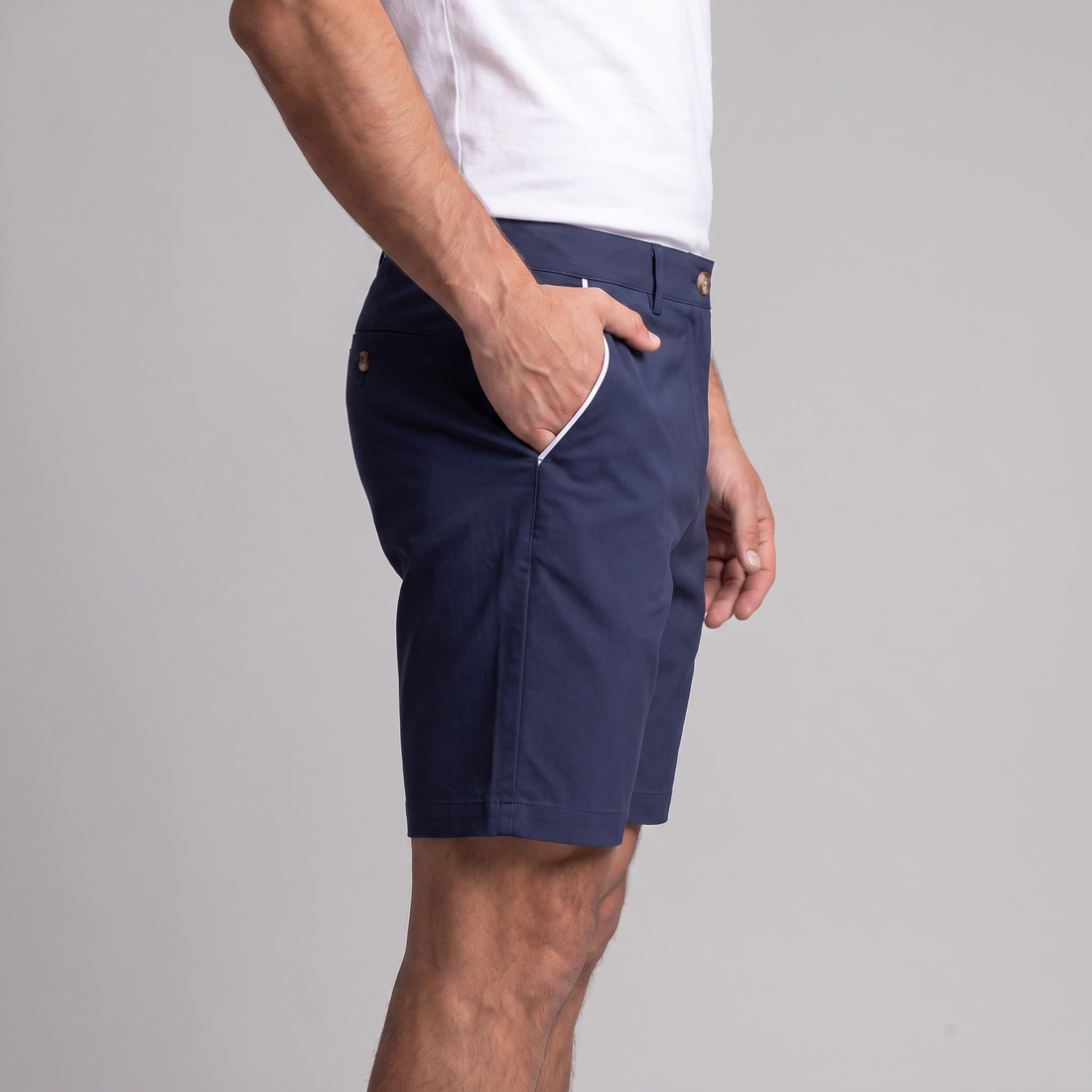 Men's Contrast Piping Chino Shorts