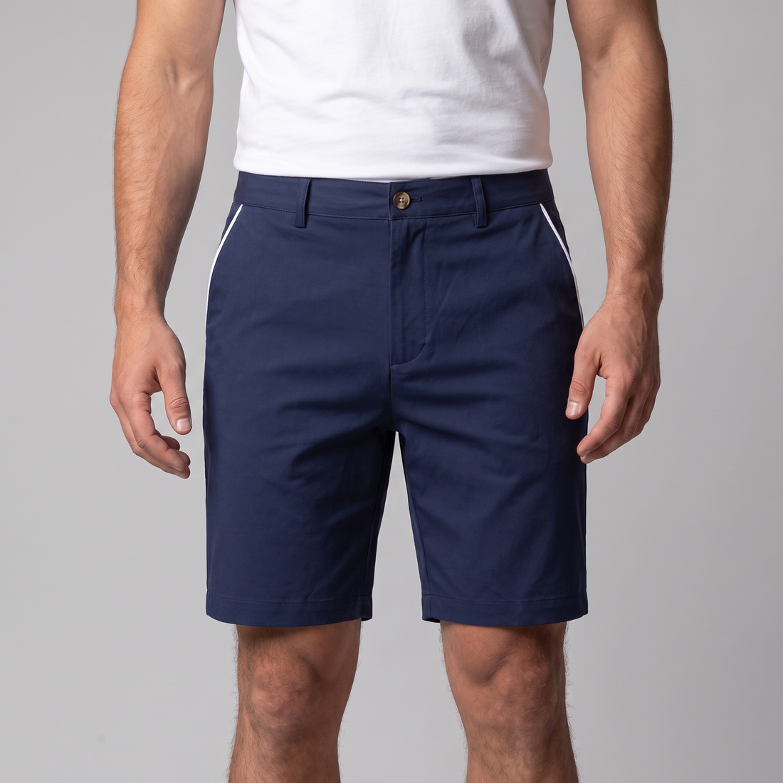 Men's Contrast Piping Chino Shorts