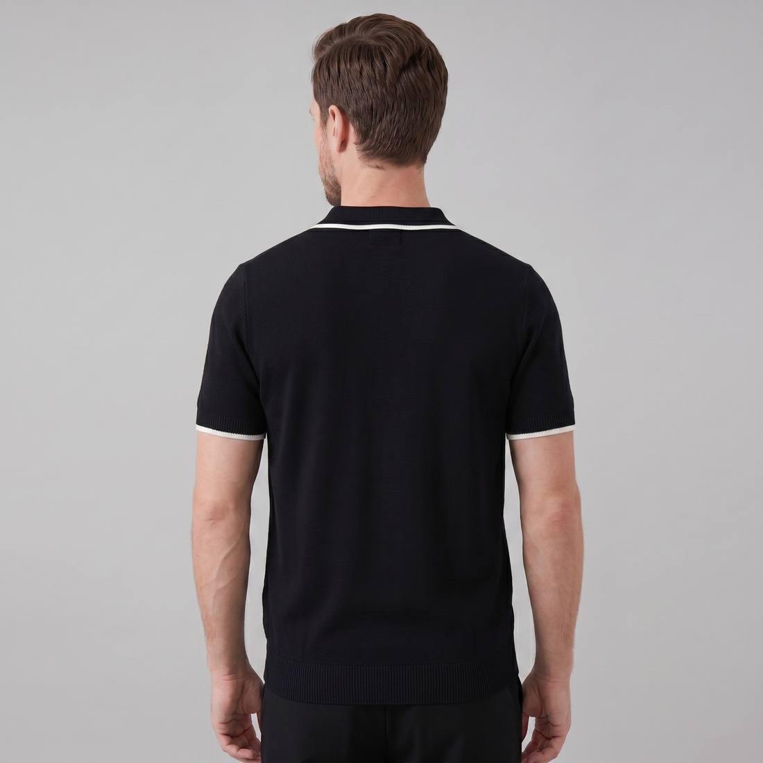 Men's Contrast Trim Knit Polo