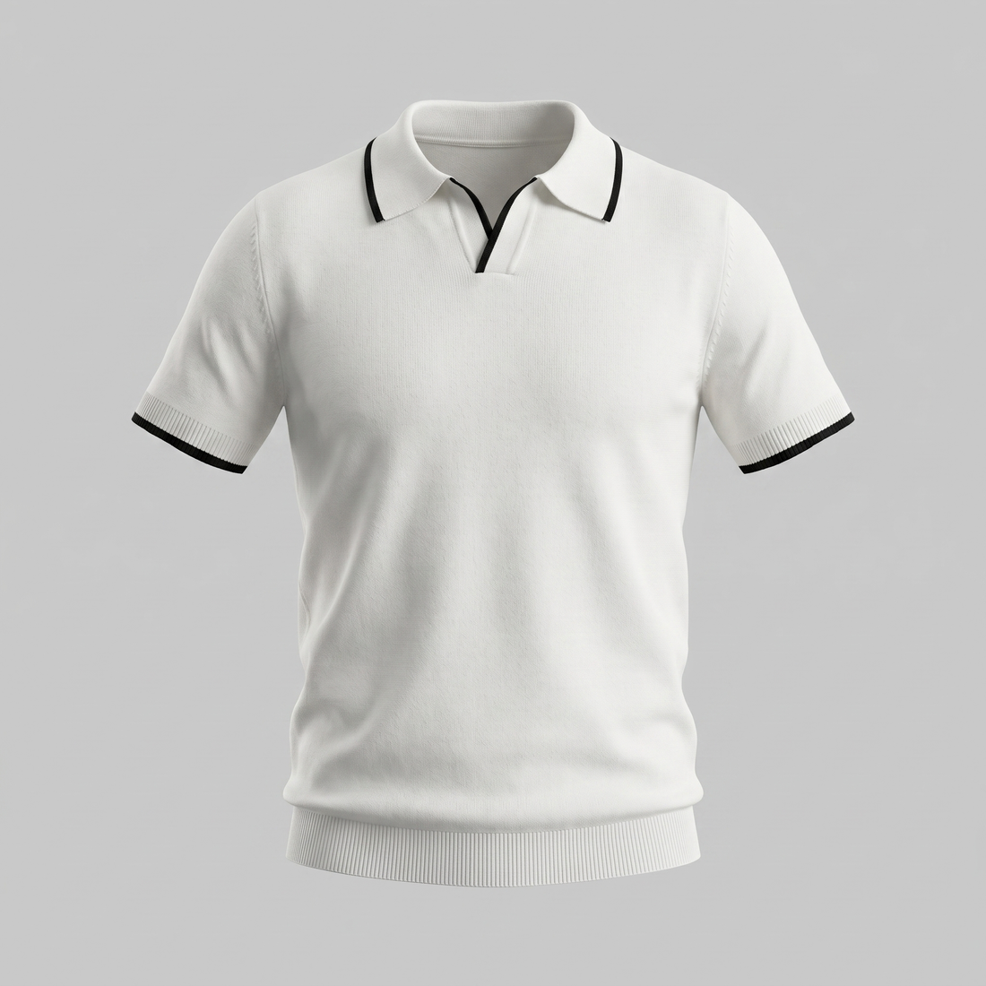 Men's Contrast Trim Knit Polo