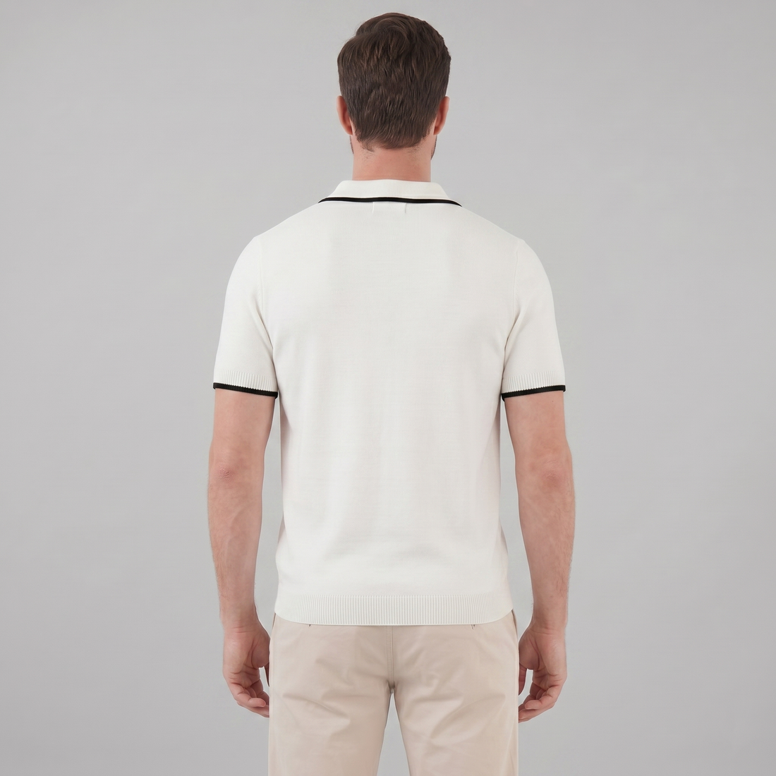 Men's Contrast Trim Knit Polo