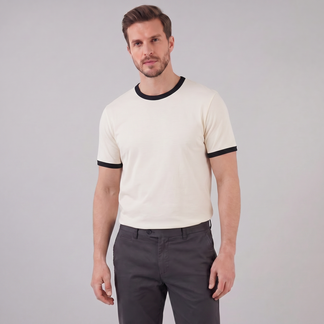 Men's Contrast Trim Ringer T-Shirt