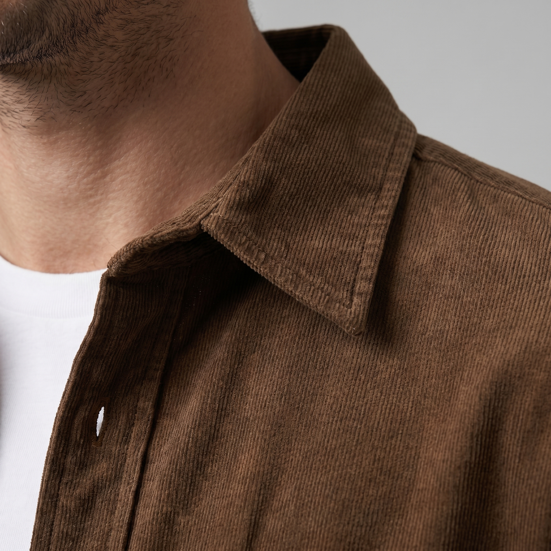 Men's Corduroy Long Sleeve Casual Shirt