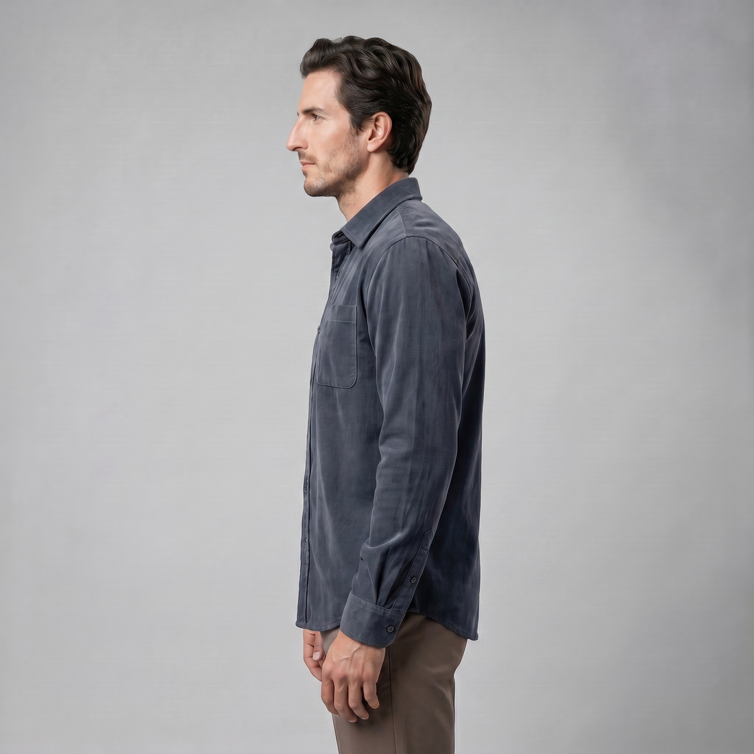 Men's Corduroy Long Sleeve Casual Shirt
