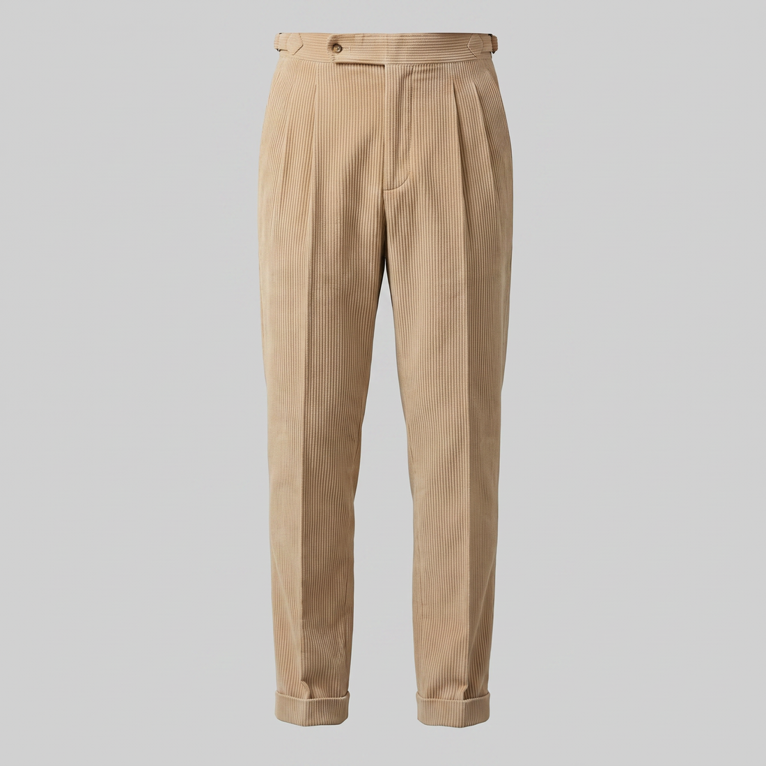 Men's Corduroy Pleated Trousers