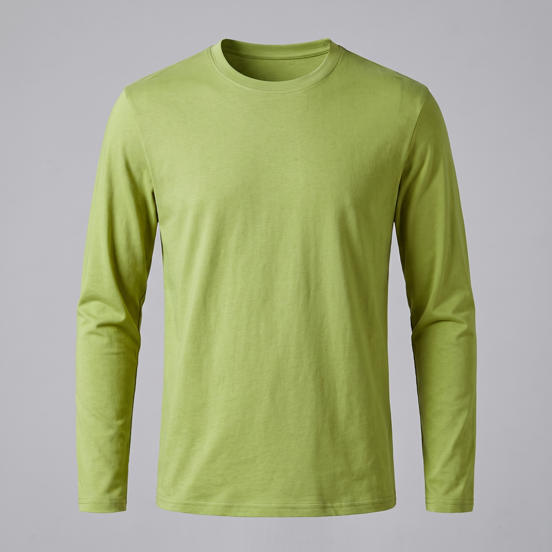 Men's Cotton Blend Long Sleeve Crew Neck Shirt