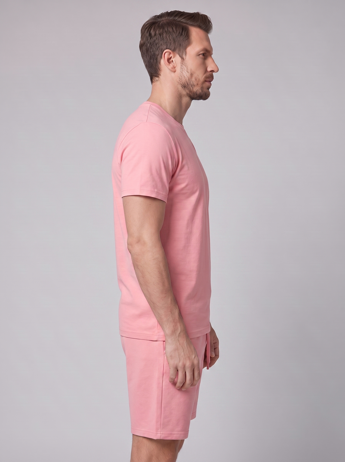 Men's Cotton Blend T-Shirt and Shorts Co-Ord Set