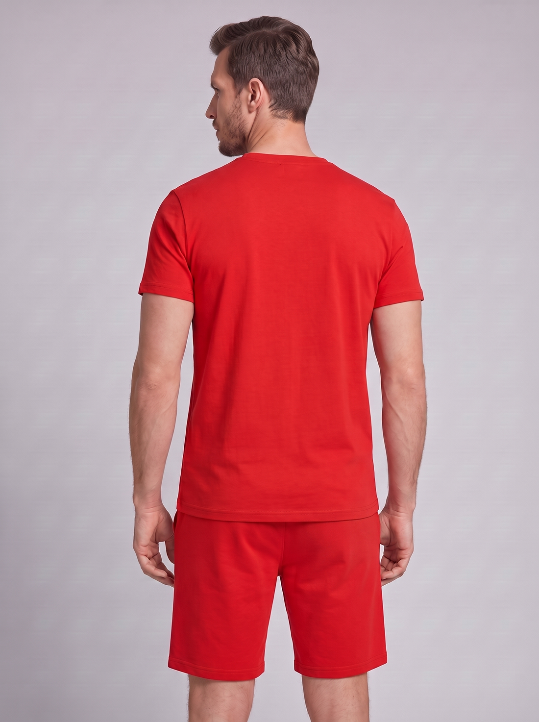 Men's Cotton Blend T-Shirt and Shorts Co-Ord Set