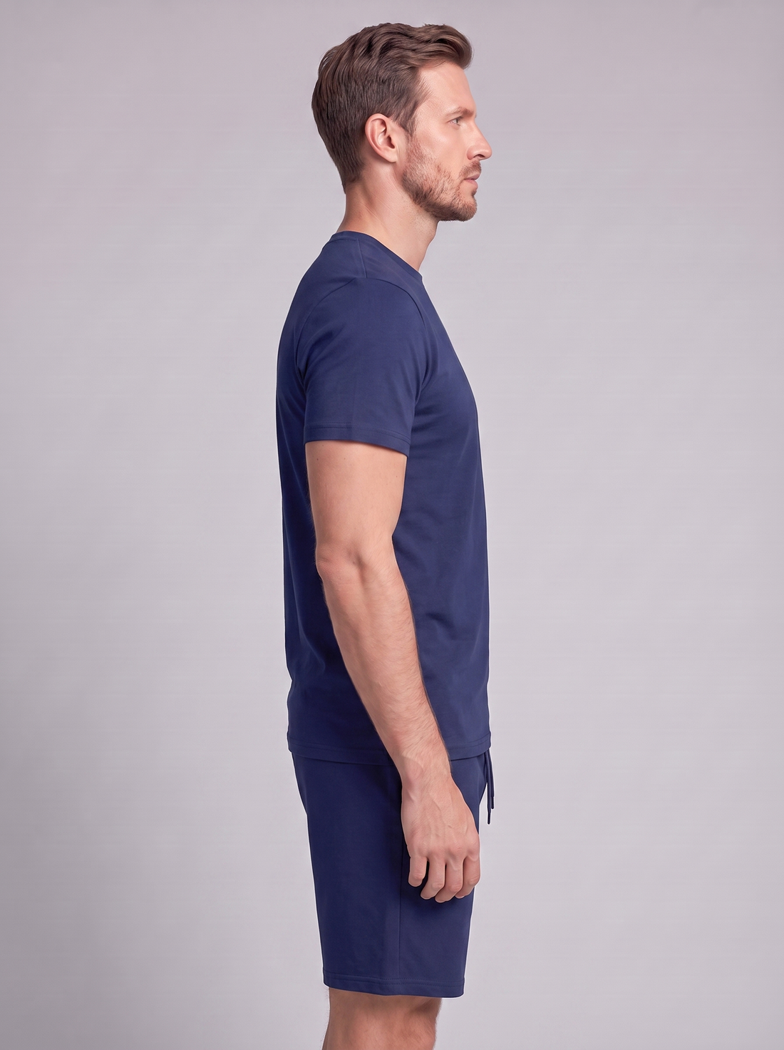 Men's Cotton Blend T-Shirt and Shorts Co-Ord Set