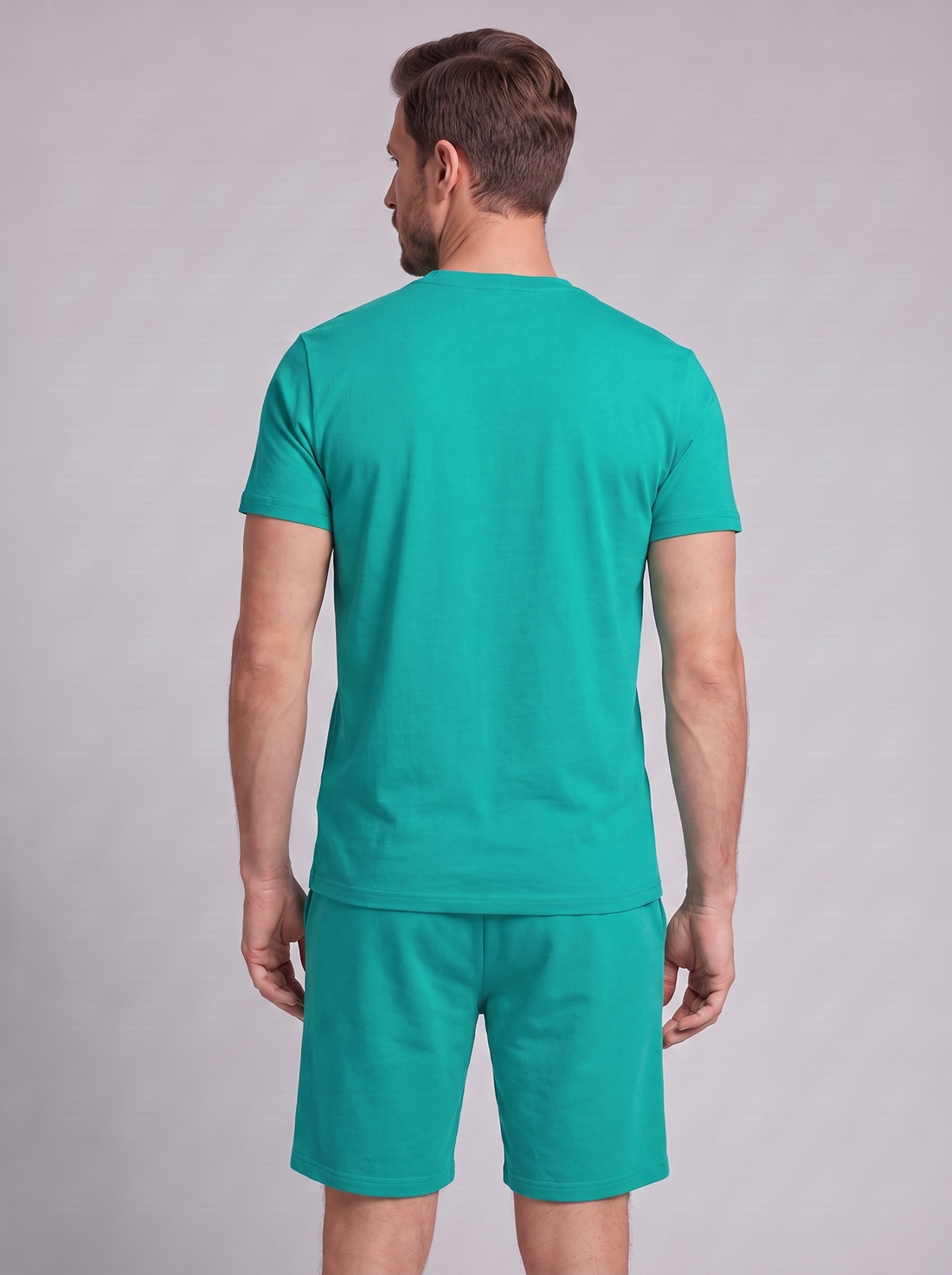 Men's Cotton Blend T-Shirt and Shorts Co-Ord Set