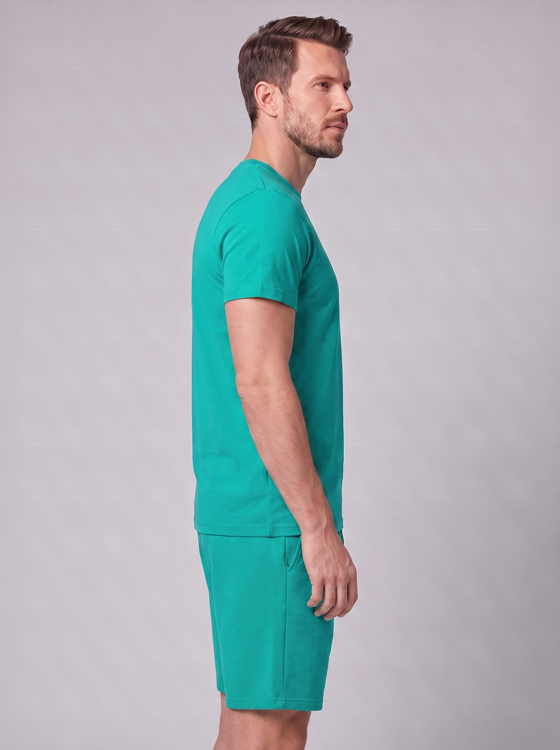 Men's Cotton Blend T-Shirt and Shorts Co-Ord Set