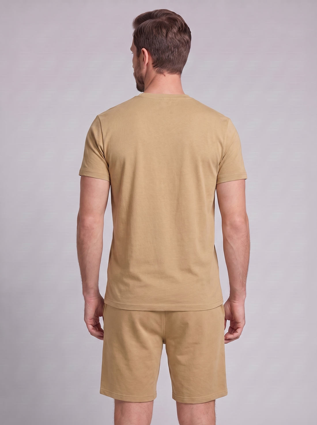 Men's Cotton Blend T-Shirt and Shorts Co-Ord Set