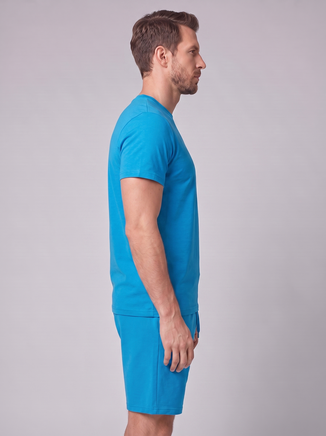 Men's Cotton Blend T-Shirt and Shorts Co-Ord Set