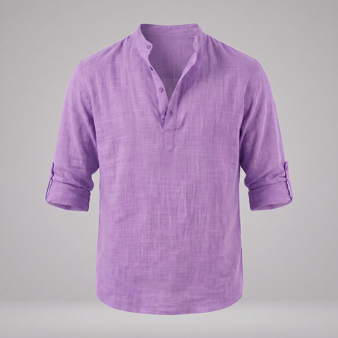 Men's Cotton Popover Henley Shirt