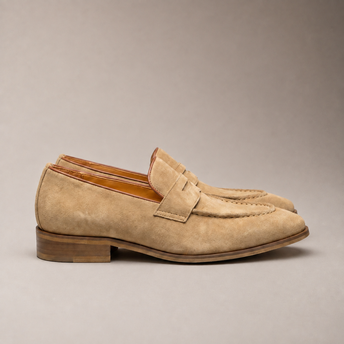 Men's Cowhide Suede Penny Loafers