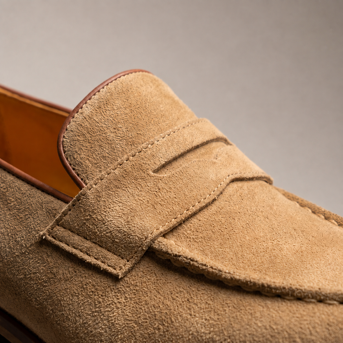 Men's Cowhide Suede Penny Loafers