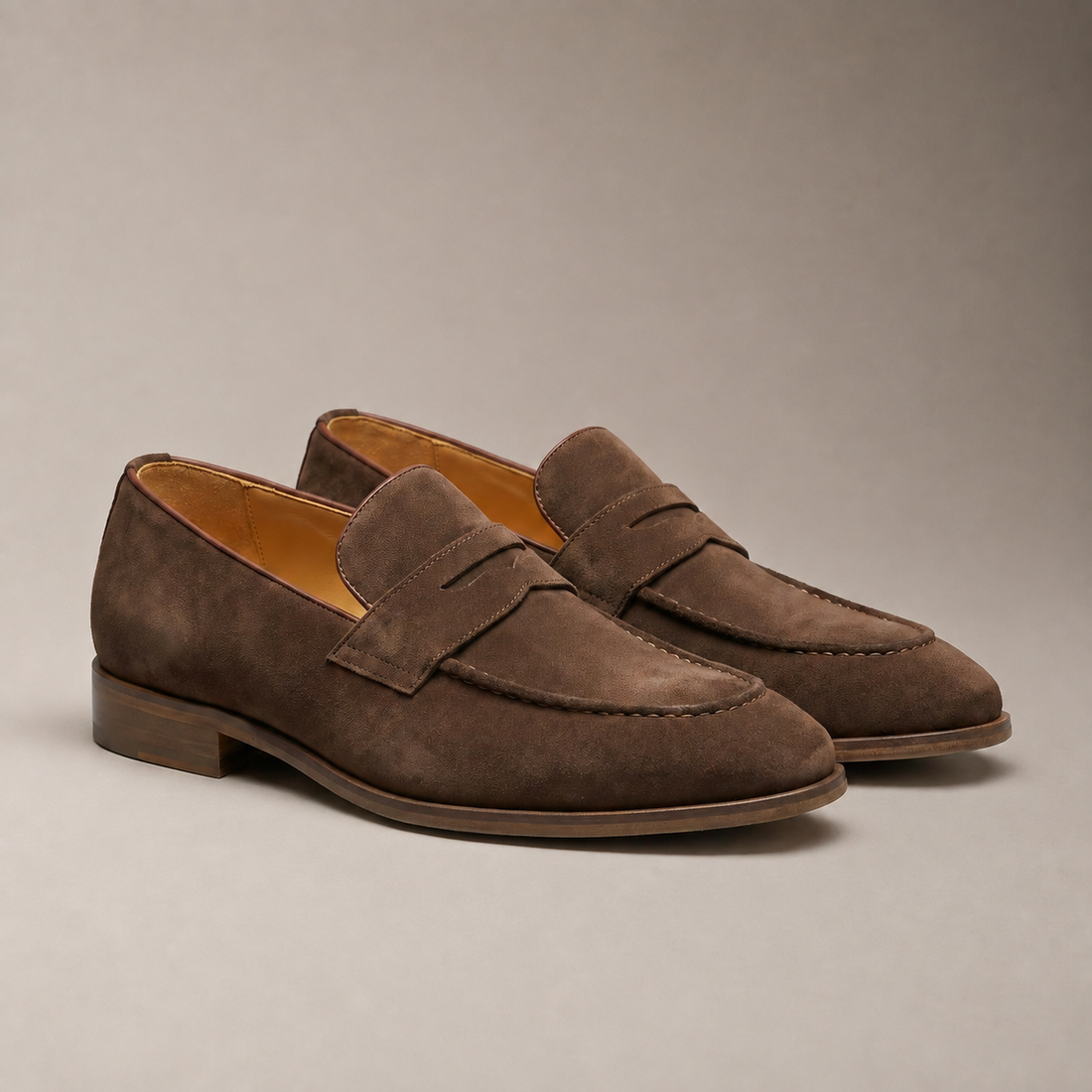 Men's Cowhide Suede Penny Loafers