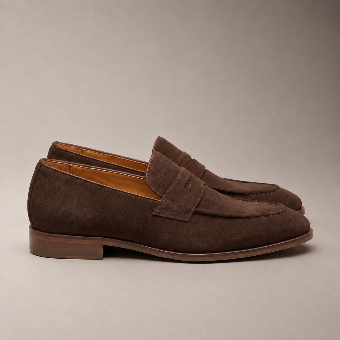 Men's Cowhide Suede Penny Loafers