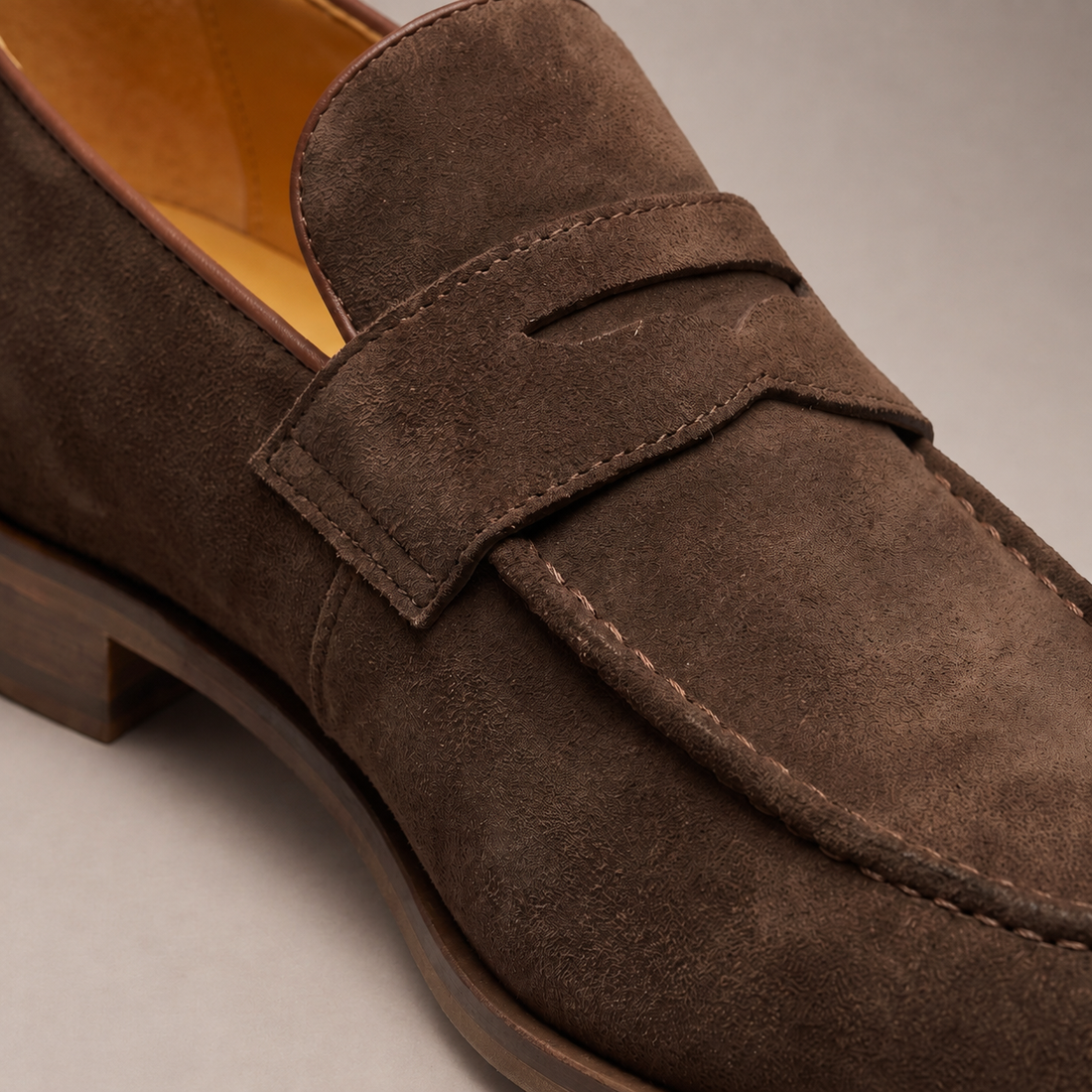 Men's Cowhide Suede Penny Loafers