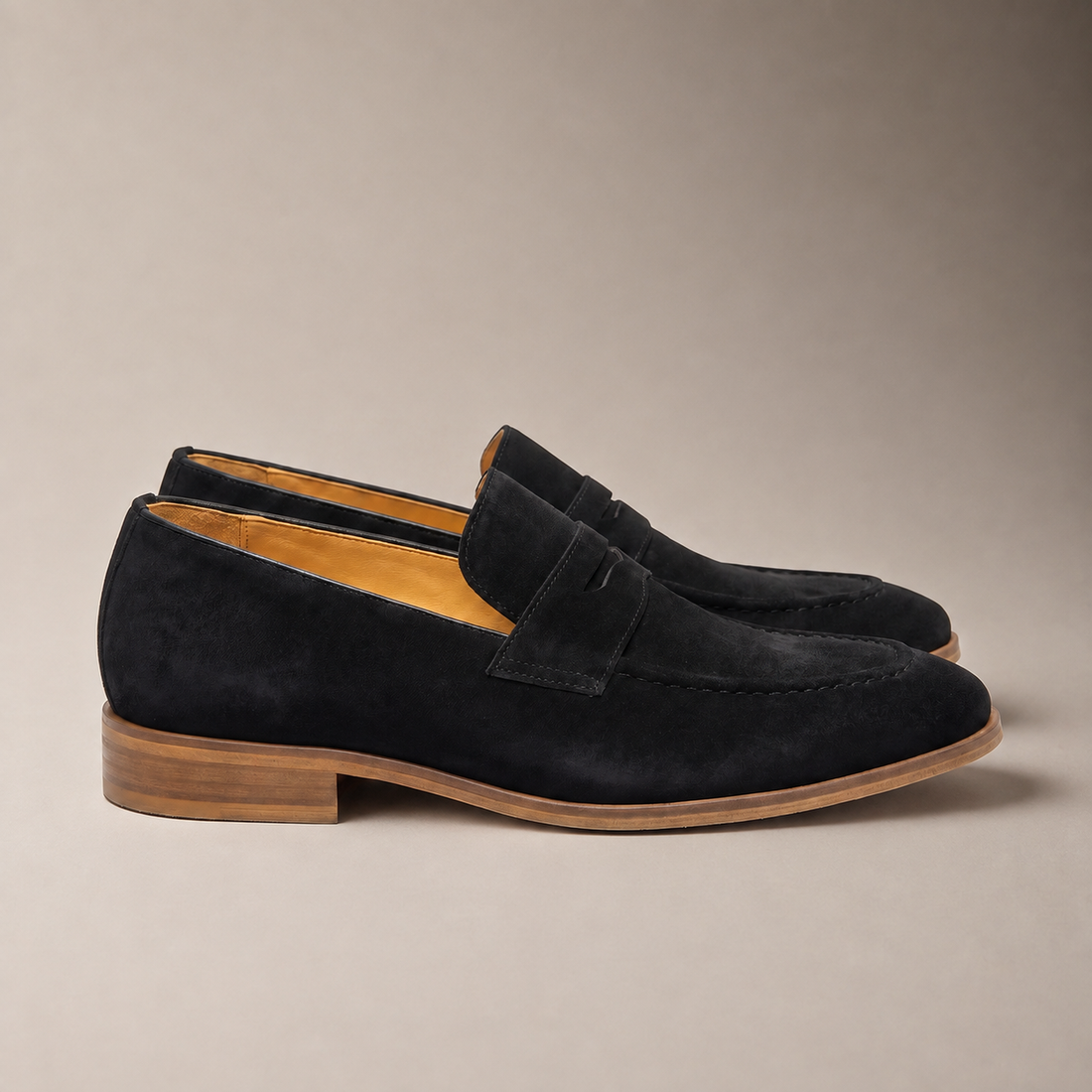 Men's Cowhide Suede Penny Loafers