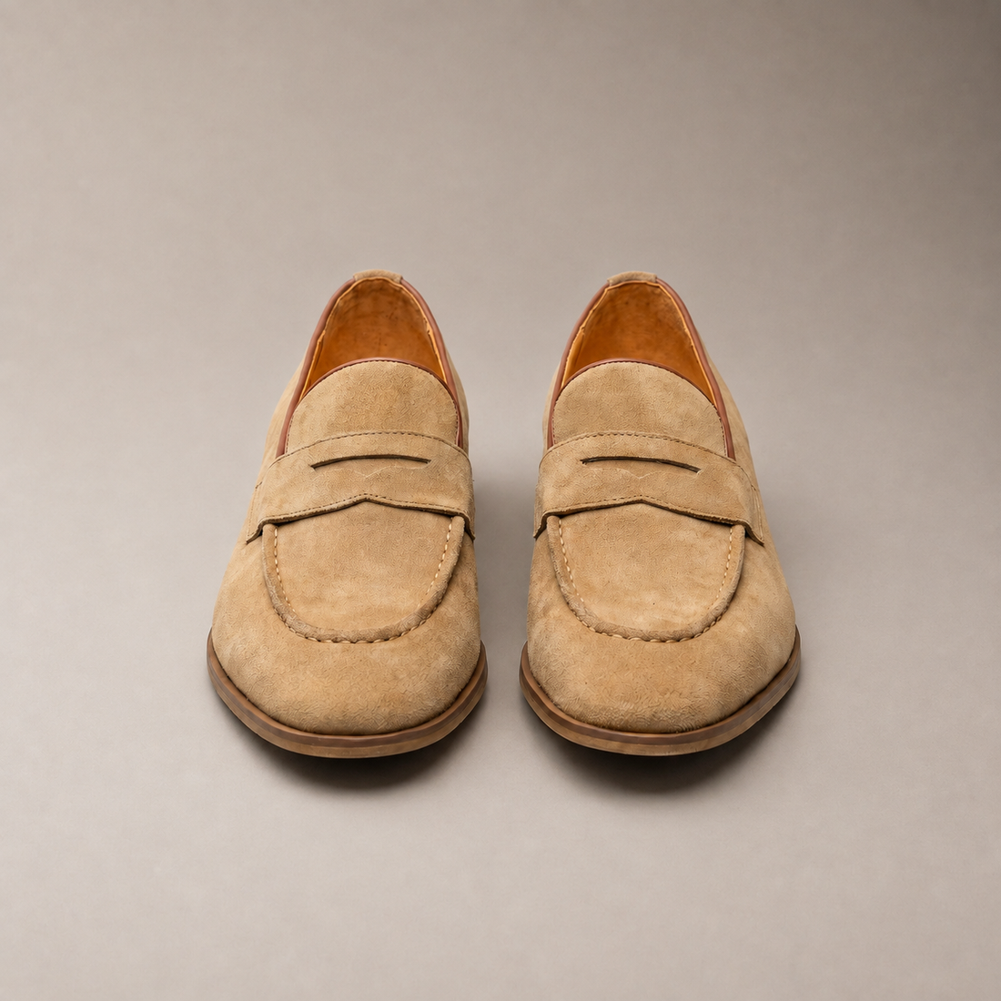 Men's Cowhide Suede Penny Loafers