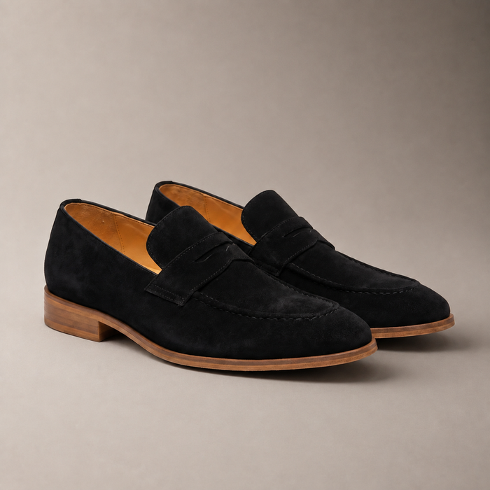 Men's Cowhide Suede Penny Loafers