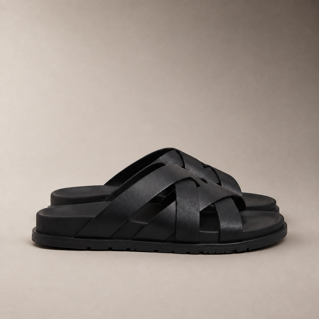 Men's Cross-Strap Slide Sandals