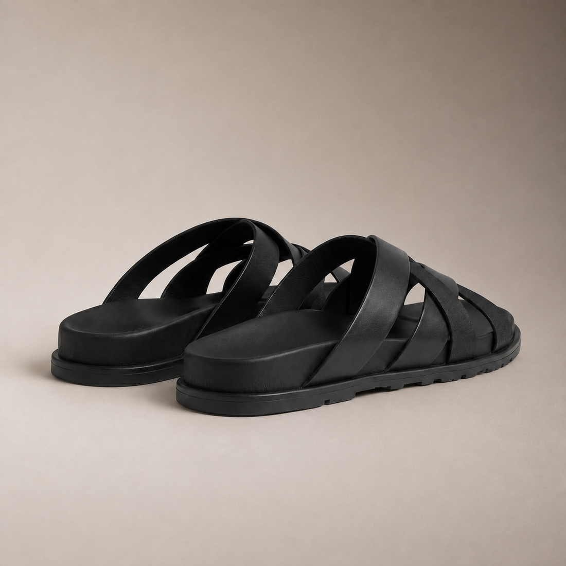 Men's Cross-Strap Slide Sandals